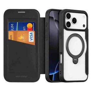 For iPhone 17 Pro Max DUX DUCIS Skin X Pro Series MagSafe Ring Holder Leather Phone Case(Black)