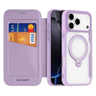 For iPhone 17 Pro Max DUX DUCIS Skin X Pro Series MagSafe Ring Holder Leather Phone Case(Purple)