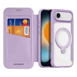 For iPhone 17 Air DUX DUCIS Skin X Pro Series MagSafe Ring Holder Leather Phone Case(Purple)