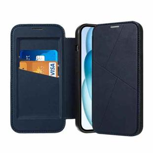 For iPhone 15 Magnetic Armor Series RFID Card Slots Leather Phone Case(Blue)