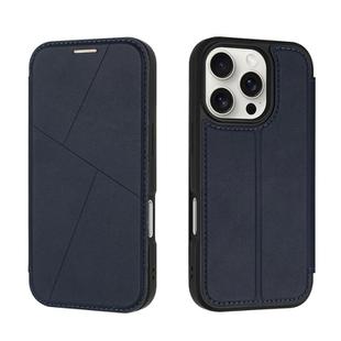 For iPhone 16 Pro Max Magnetic Armor Series RFID Card Slots Leather Phone Case(Blue)