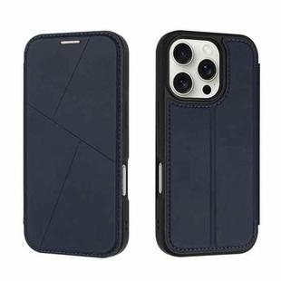 For iPhone 16 Pro Magnetic Armor Series RFID Card Slots Leather Phone Case(Blue)