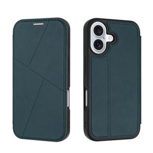 For iPhone 16 Magnetic Armor Series RFID Card Slots Leather Phone Case(Green)