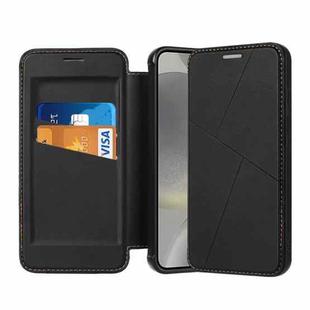 For Samsung Galaxy S24+ 5G Magnetic Armor Series RFID Card Slots Leather Phone Case(Black)