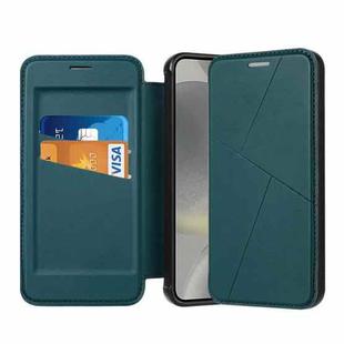 For Samsung Galaxy S24+ 5G Magnetic Armor Series RFID Card Slots Leather Phone Case(Green)