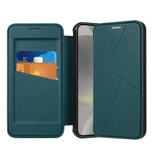 For Samsung Galaxy S25+ 5G Magnetic Armor Series RFID Card Slots Leather Phone Case(Green)
