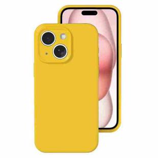 For iPhone 15 Precise Hole Liquid Silicone Jelly Color Full Coverage Phone Case(Sunflower Color)