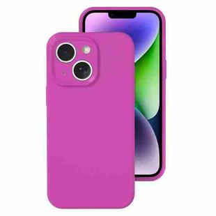 For iPhone 14 Plus Precise Hole Liquid Silicone Jelly Color Full Coverage Phone Case(Dragon Fruit Color)