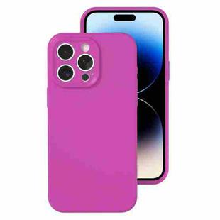 For iPhone 14 Pro Max Precise Hole Liquid Silicone Jelly Color Full Coverage Phone Case(Dragon Fruit Color)