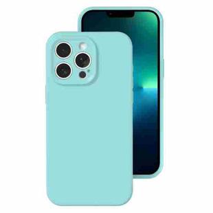 For iPhone 13 Pro Max Precise Hole Liquid Silicone Jelly Color Full Coverage Phone Case(Glacier Blue)