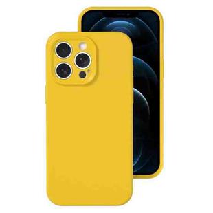 For iPhone 12 Pro Max Precise Hole Liquid Silicone Jelly Color Full Coverage Phone Case(Sunflower Color)