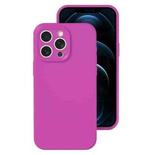 For iPhone 12 Pro Max Precise Hole Liquid Silicone Jelly Color Full Coverage Phone Case(Dragon Fruit Color)