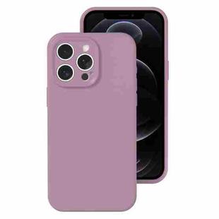 For iPhone 12 Pro Precise Hole Liquid Silicone Jelly Color Full Coverage Phone Case(Blackcurrant Color)