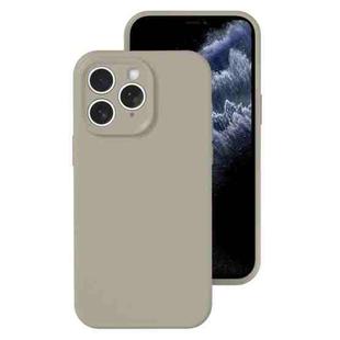 For iPhone 11 Pro Max Precise Hole Liquid Silicone Jelly Color Full Coverage Phone Case(Rock Gray)