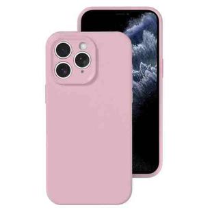 For iPhone 11 Pro Max Precise Hole Liquid Silicone Jelly Color Full Coverage Phone Case(Sand Pink)