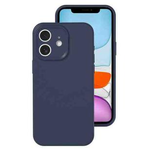 For iPhone 11 Precise Hole Liquid Silicone Jelly Color Full Coverage Phone Case(Midnight Blue)