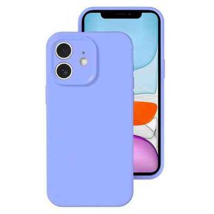 For iPhone 11 Precise Hole Liquid Silicone Jelly Color Full Coverage Phone Case(Light Purple)