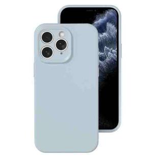 For iPhone 11 Pro Precise Hole Liquid Silicone Jelly Color Full Coverage Phone Case(Haze Blue)