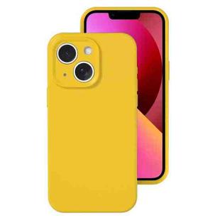 For iPhone 13 Precise Hole Liquid Silicone Jelly Color Full Coverage Phone Case(Sunflower Color)