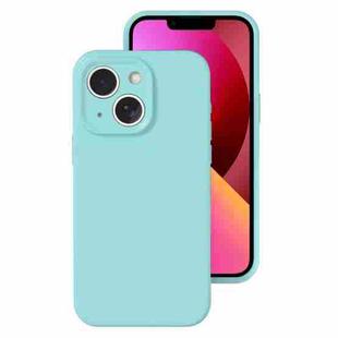 For iPhone 13 Precise Hole Liquid Silicone Jelly Color Full Coverage Phone Case(Glacier Blue)