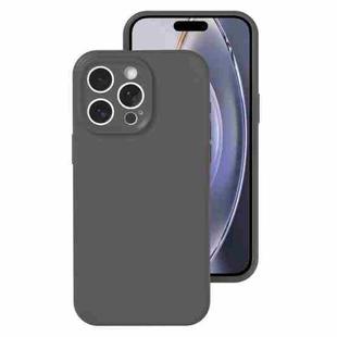 For iPhone 16 Pro Max Precise Hole Liquid Silicone Jelly Color Full Coverage Phone Case(Carbon Gray)