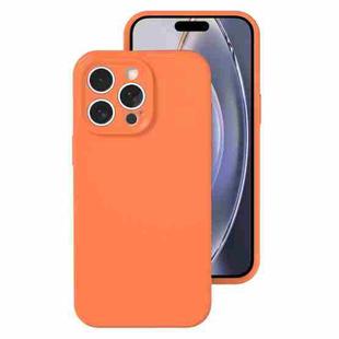 For iPhone 16 Pro Max Precise Hole Liquid Silicone Jelly Color Full Coverage Phone Case(Sugar Orange Color)