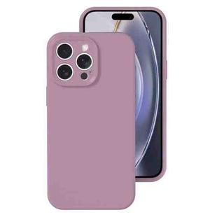 For iPhone 16 Pro Max Precise Hole Liquid Silicone Jelly Color Full Coverage Phone Case(Blackcurrant Color)