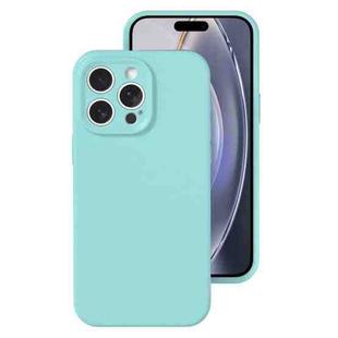 For iPhone 16 Pro Max Precise Hole Liquid Silicone Jelly Color Full Coverage Phone Case(Glacier Blue)