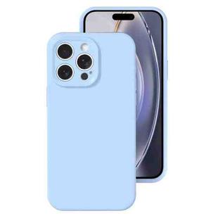 For iPhone 16 Pro Max Precise Hole Liquid Silicone Jelly Color Full Coverage Phone Case(Sky Blue)