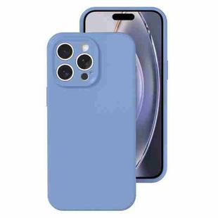 For iPhone 16 Pro Max Precise Hole Liquid Silicone Jelly Color Full Coverage Phone Case(Thin Fog Blue)