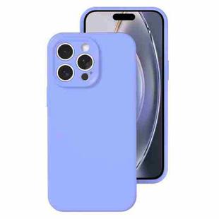 For iPhone 16 Pro Max Precise Hole Liquid Silicone Jelly Color Full Coverage Phone Case(Light Purple)