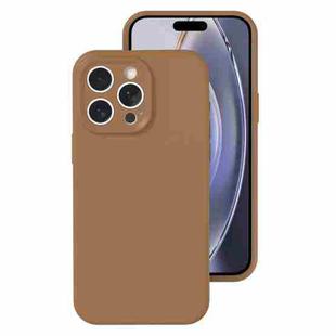 For iPhone 16 Pro Precise Hole Liquid Silicone Jelly Color Full Coverage Phone Case(Khaki)