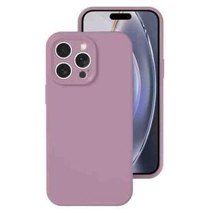 For iPhone 16 Pro Precise Hole Liquid Silicone Jelly Color Full Coverage Phone Case(Blackcurrant Color)