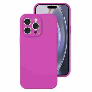 For iPhone 16 Pro Precise Hole Liquid Silicone Jelly Color Full Coverage Phone Case(Dragon Fruit Color)