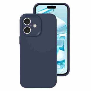 For iPhone 16 Plus Precise Hole Liquid Silicone Jelly Color Full Coverage Phone Case(Midnight Blue)