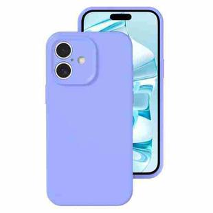 For iPhone 16 Plus Precise Hole Liquid Silicone Jelly Color Full Coverage Phone Case(Light Purple)