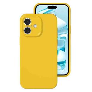 For iPhone 16 Precise Hole Liquid Silicone Jelly Color Full Coverage Phone Case(Sunflower Color)