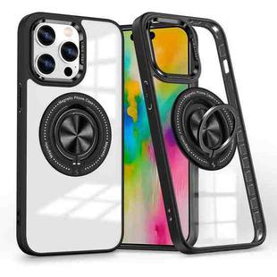 For iPhone 16 Pro Max Magnetic Rotating Ring Holder Phone Case(Black)