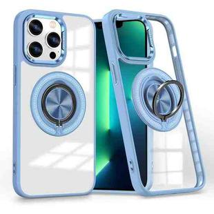 For iPhone 13 Pro Max Magnetic Rotating Ring Holder Phone Case(Light Blue)