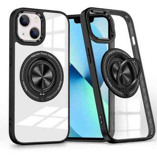 For iPhone 13 Magnetic Rotating Ring Holder Phone Case(Black)