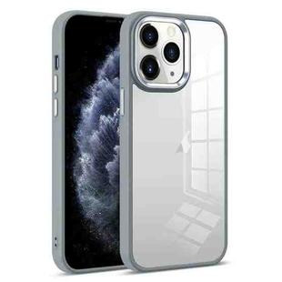 For iPhone 11 Pro Colorful Armor Transparent Phone Case(Grey)