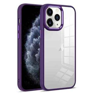 For iPhone 11 Pro Colorful Armor Transparent Phone Case(Purple)