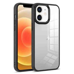 For iPhone 12 Colorful Armor Transparent Phone Case(Black)