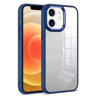 For iPhone 12 Colorful Armor Transparent Phone Case(Blue)