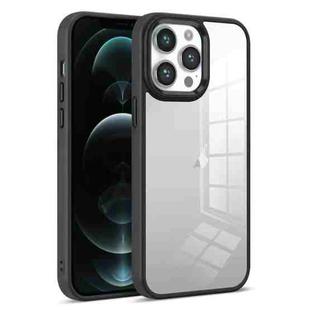 For iPhone 12 Pro Max Colorful Armor Transparent Phone Case(Black)