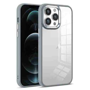 For iPhone 12 Pro Max Colorful Armor Transparent Phone Case(Grey)