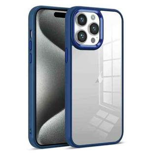 For iPhone 15 Pro Colorful Armor Transparent Phone Case(Blue)