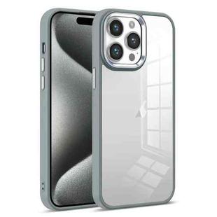 For iPhone 15 Pro Max Colorful Armor Transparent Phone Case(Grey)