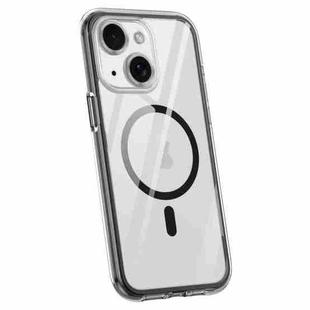 For iPhone 14 Plus Vacuum Airbag Y1 Series Transparent MagSafe Magnetic Phone Case(Black)