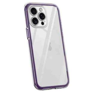 For iPhone 14 Pro Max Vacuum Airbag Y1 Series Transparent Shockproof Phone Case(Dark Purple)